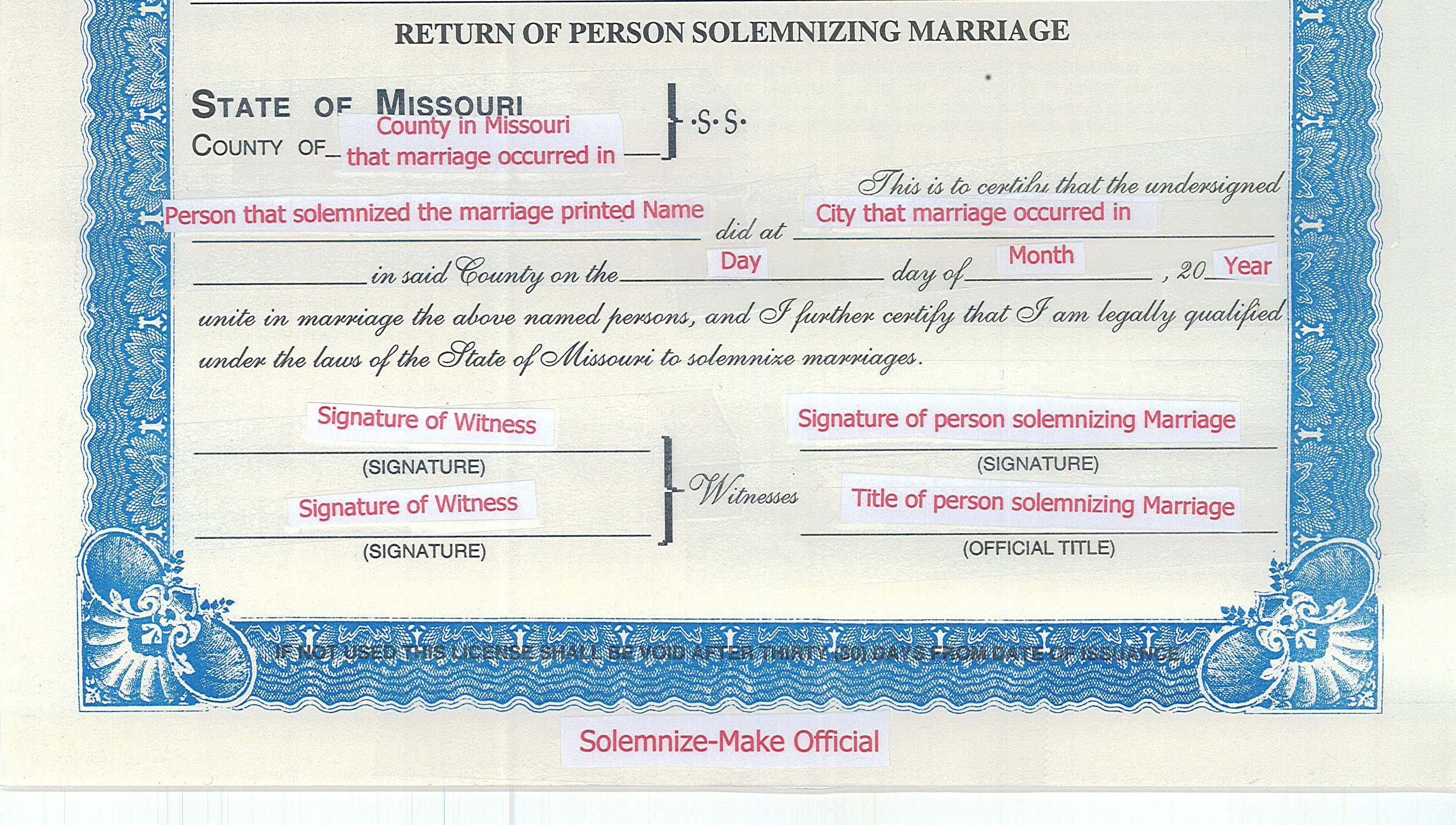 Marriage License